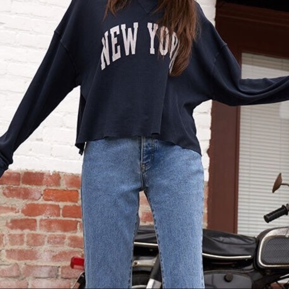 BRANDY MELVILLE waffle knit New York tee
